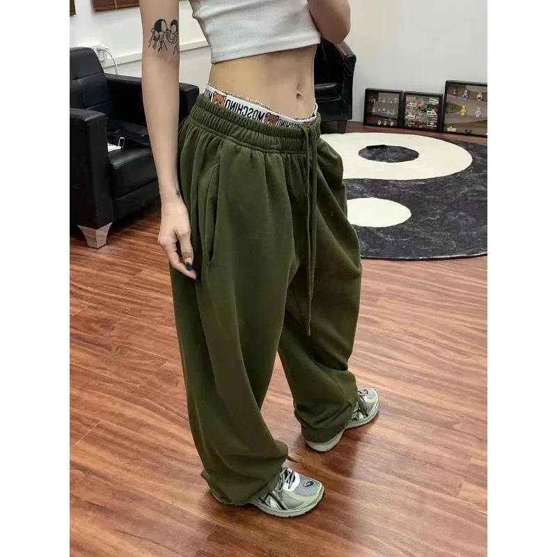Deeptown Black Sweatpants Sports Pants for Women Harajuku Joggers Korean Fashion Streetwear Baggy Kpop Hippie Trousers Autumn