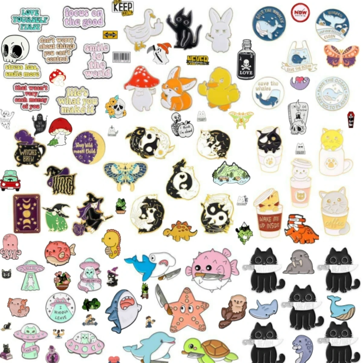 CuteEnamelPinsBulkBroochesButtonPinsAestheticFunnyCartoon