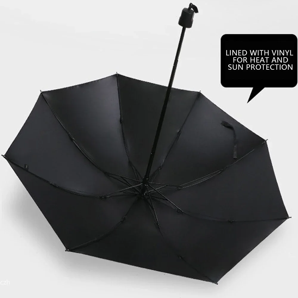 Compact Cartoon Sunshade and Rain Umbrella - Portable Student Accessory