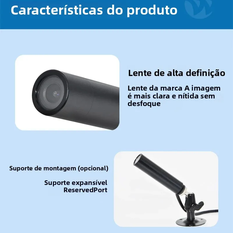 2MP AHD Bullet Camera Mini Metal CCTV 3.6mm Lens Day/Night Vision UTC/4-in-1 OSD IP66 Waterproof 12V DC Indoor Outdoor Camera