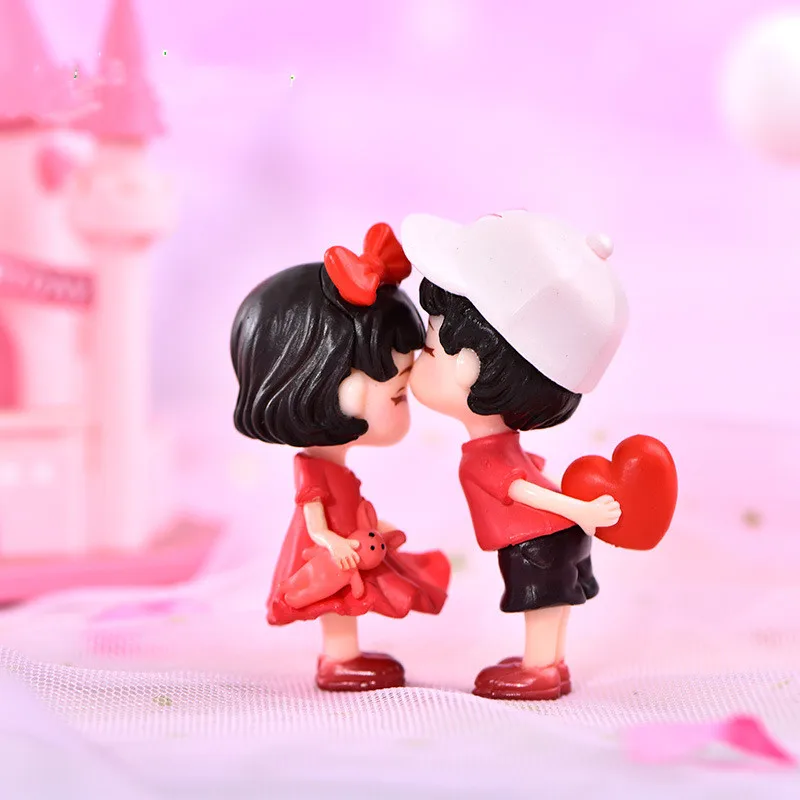 

Figurine Miniature Cute Girl Boy Couple Micro Landscape Ornaments For Home Decorations Room Decor Desktop DIY Accessories