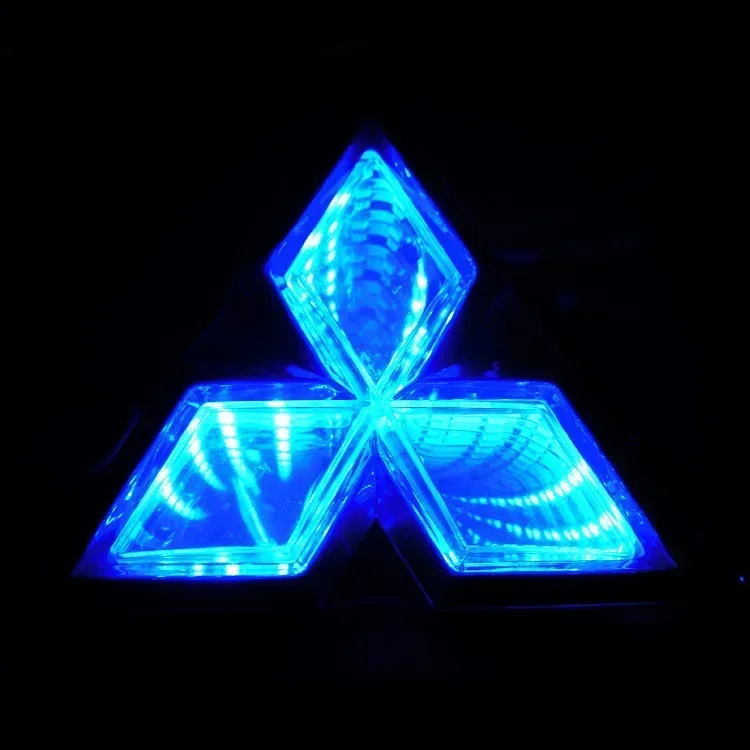 자동차 전면 후면 엠블럼 글로우 LED 배지 라이트, 미쓰비시 랜서 9 10 ASX L200 콜트 파제로 아웃랜더 이클립스 EVO 갈란트용