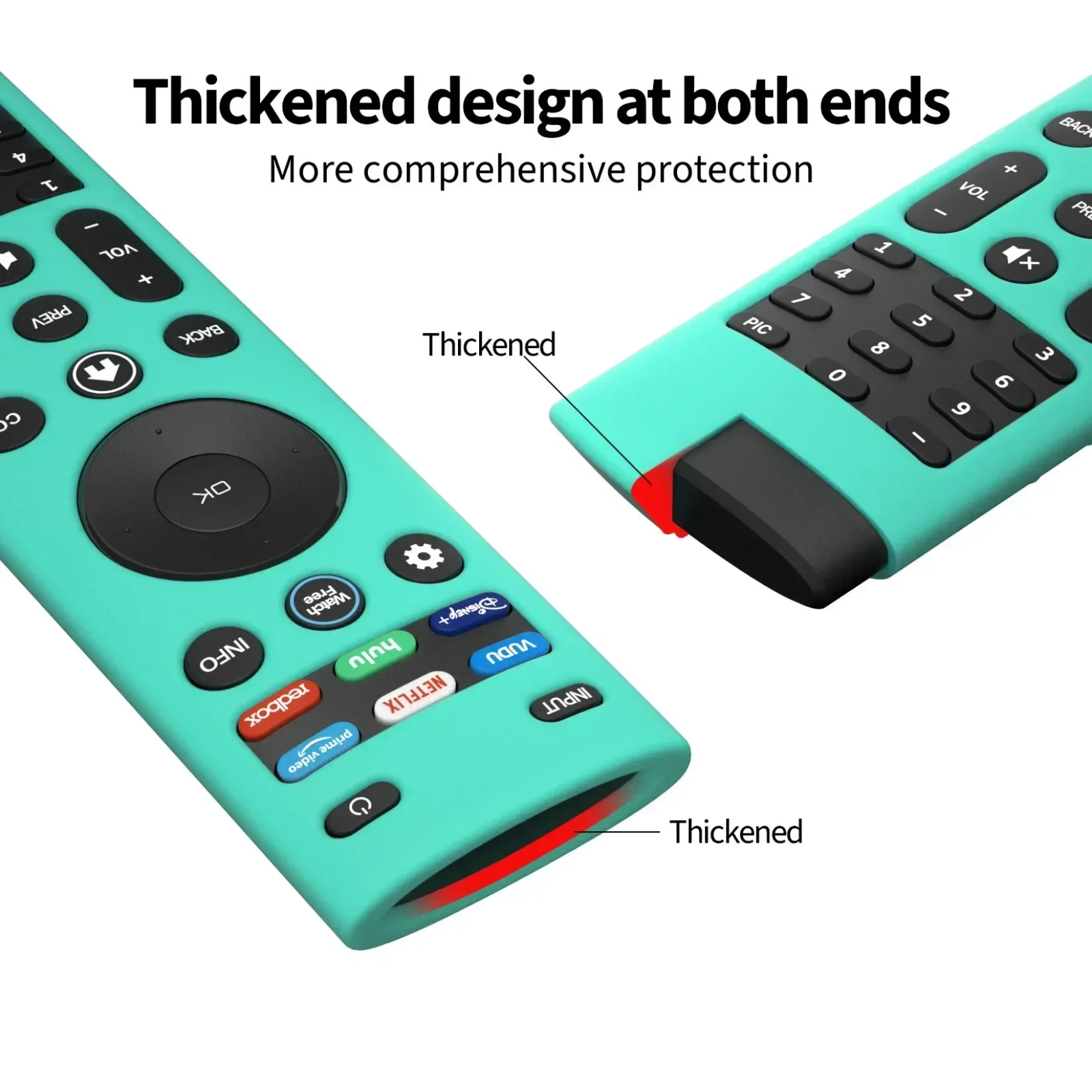Silicone Remote Case for Vizio XRT140 Smart TV Remote Silicone Protective Sleeve for Vizio XRT140 with Lanyard tv cover 6