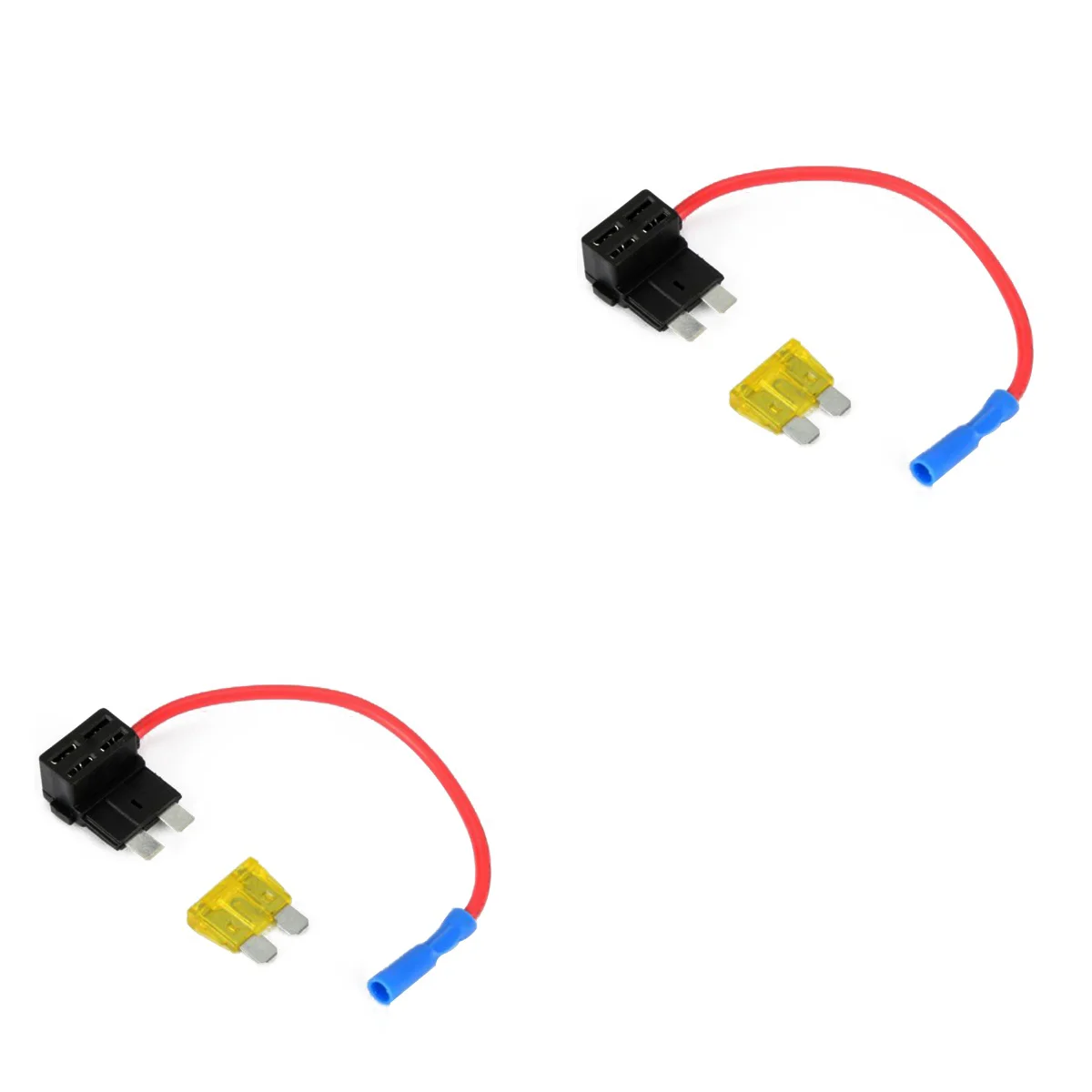 

2pcs 12V ATC Add A Circuit Fuse Tap Piggy Back Standard Fuse Holder with 20A Fuse - Size M