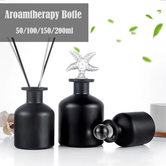 5PCS 130ML Empty Aromatherapy Glass Bottle Rattan Fragrance Diffuser Bottle  Scent Volatilization Glass Container for Home