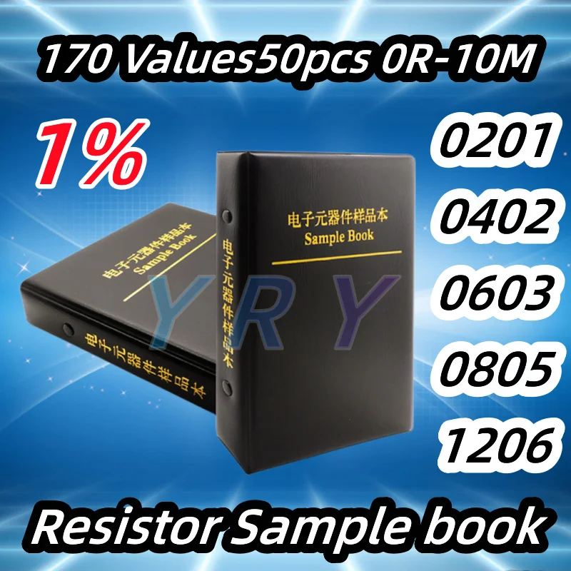 Resistor Kit Smd Book 0805 Chip Resistor Assortment Kit 0201 0402 0603 1206 1 FR07 SMT 170