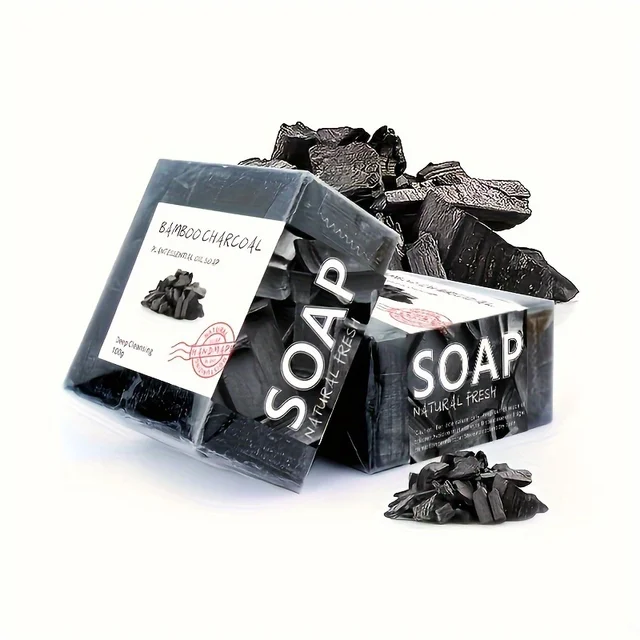 100 g de savon hydratant au charbon de bambou fait main avec huiles essentielles – Mousse riche, nettoyage en profondeur et hydratant 1