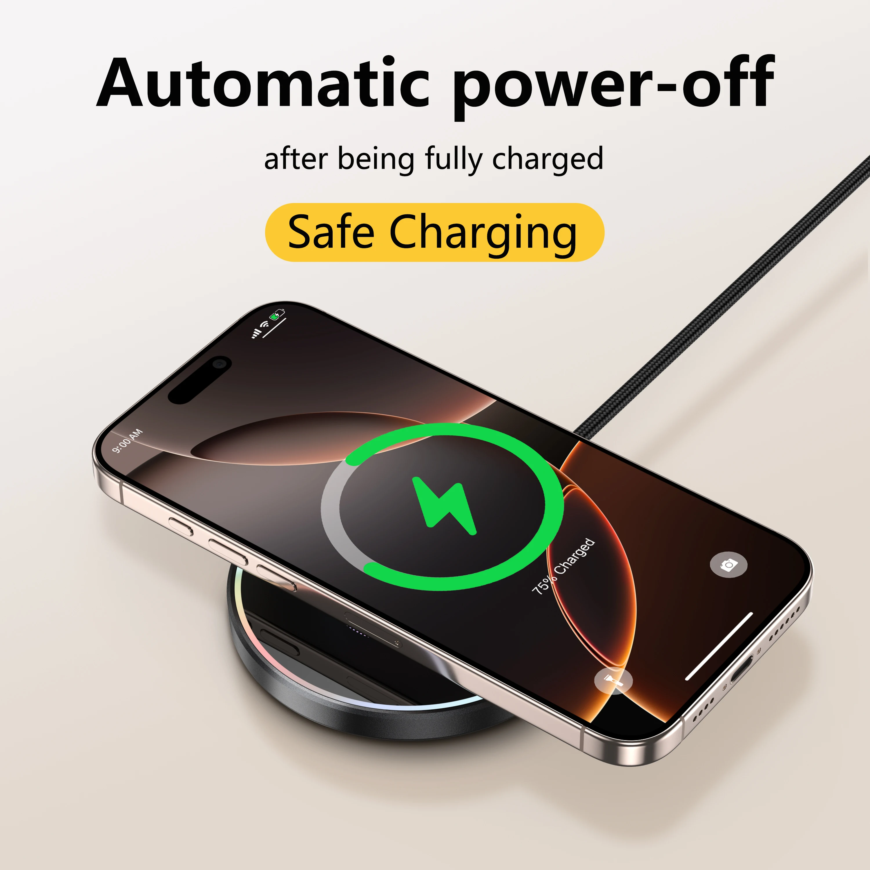 Wireless Charger 25W Mobile Phone Chargers Stand For iPhone 17 16 15 14 13 12 Pro Max Samsung Xiaomi Fast Charging Dock Station - 3