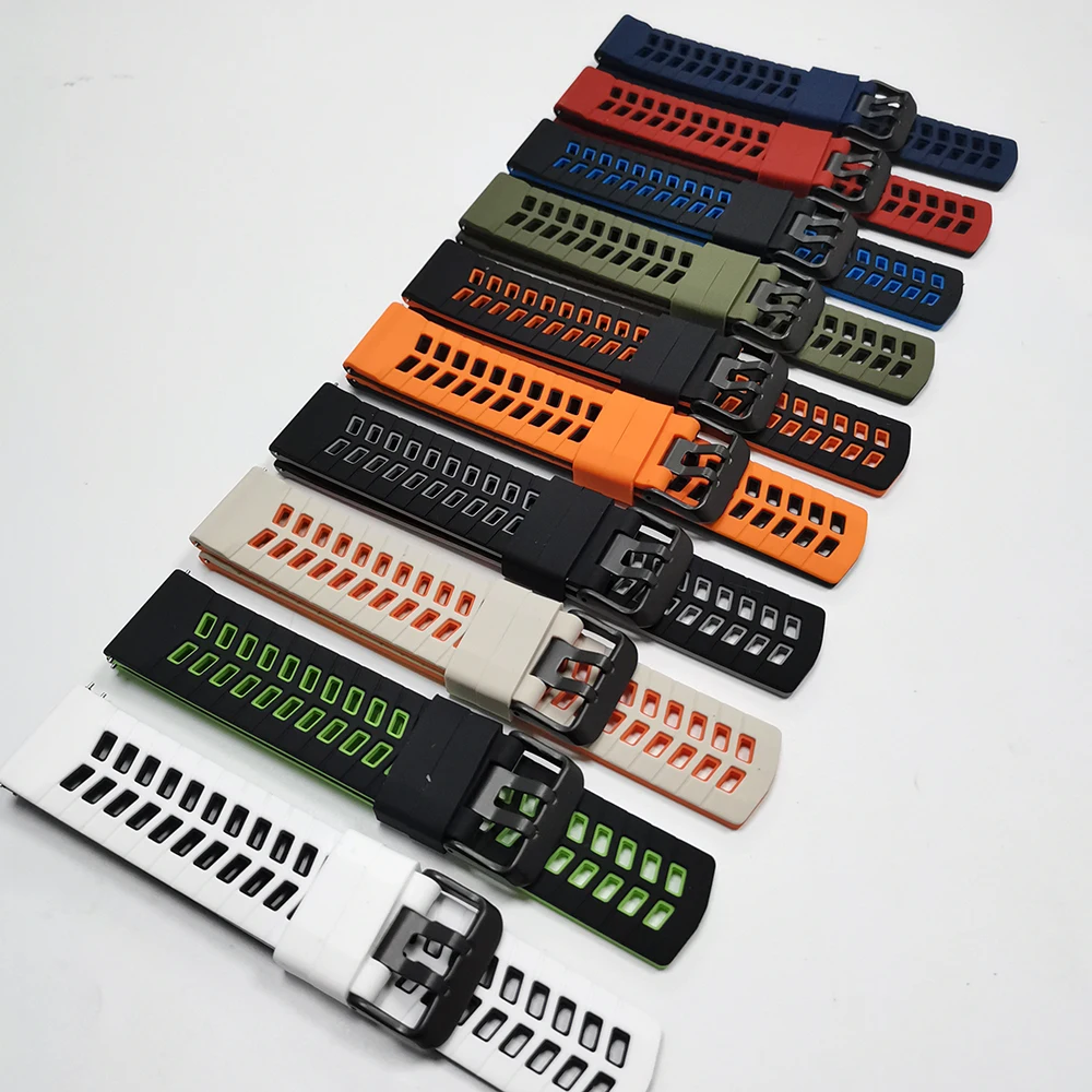 Premium 22mm Soft Silicone Sport Watch Strap - Versatile and Durable Wristband Replacement