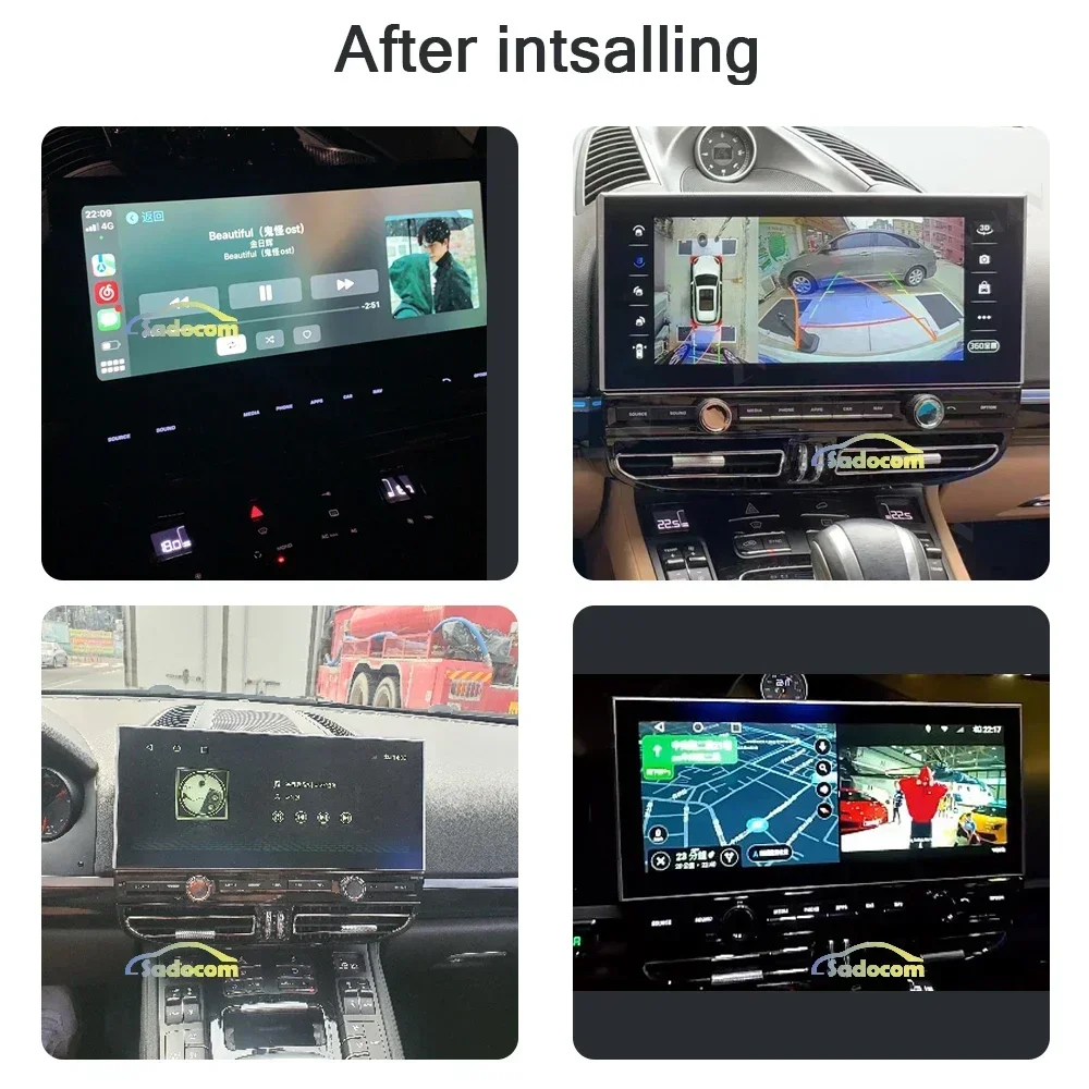 Leitor multimídia automotivo para Porsche Cayenne, GPS, rádio estéreo, Carplay, Android 13, 1920x720 IPS, 12.3 