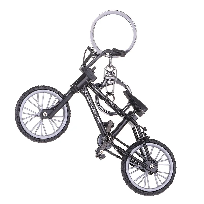 Alloy Model Bicycle Keychain Mini Diecast Metal Finger Mountain