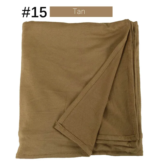 Muslim Women Premium Instant Cotton Jersey Hijab Scarf Jersey Hijabs Scarves With Hoop Pinless HeadScarves 53 colors 15