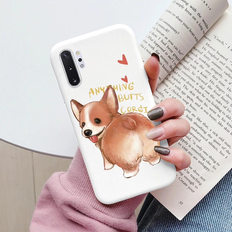 Charming Cartoons Heart Cat Soft TPU Shockproof Phone Case for Samsung Galaxy Note 10 Series