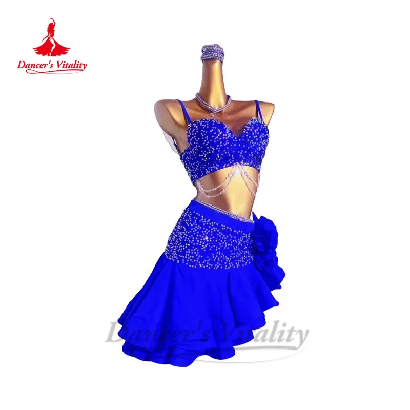 

Latin Dance Dress for Women Customsized Rumba Chacha Tango Performance Competiton Costume Adult Child Latin Dancing dresses