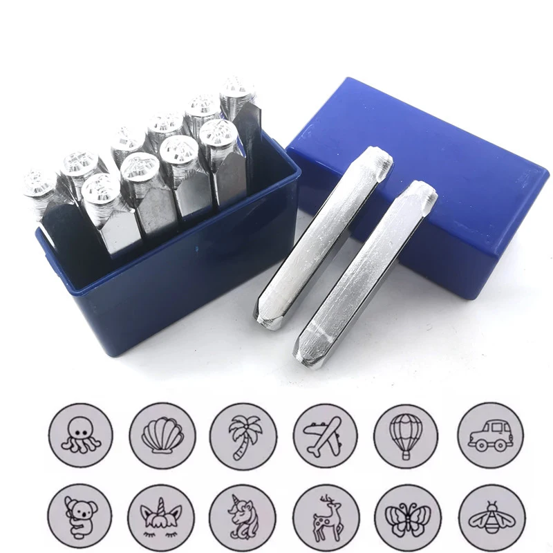 1PC 6MM Metal Stamping Tools Jewelry Design Stamps Leather Stamping Tool  LOGO DIY Making Punch Steel Punching Craft Blanks