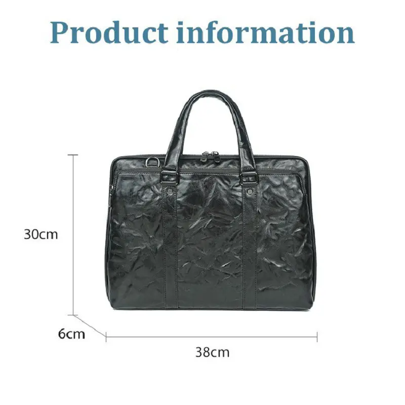 Classic Genuine Leather Briefcase for Men - Business Handbag for Commuting and Casual Occasions