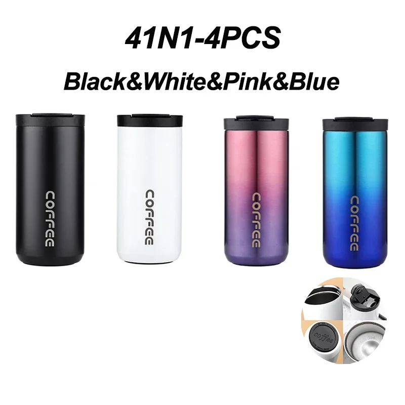 thumbnail image 1 of 400ML Stainless Steel Coffee Thermos Bottle Thermal Mug Leakproof Car Vacuum Flasks Coffee Cup Travel Portable Insulated Bottles, 1 of 5