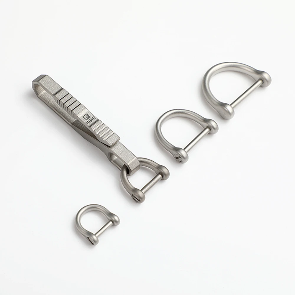 Titanium Durable Keychain Luxury Car Key Chain Waist Hanging Buckle Belt EDC Lightweight Key Ring Holder for Father's Day Gifts