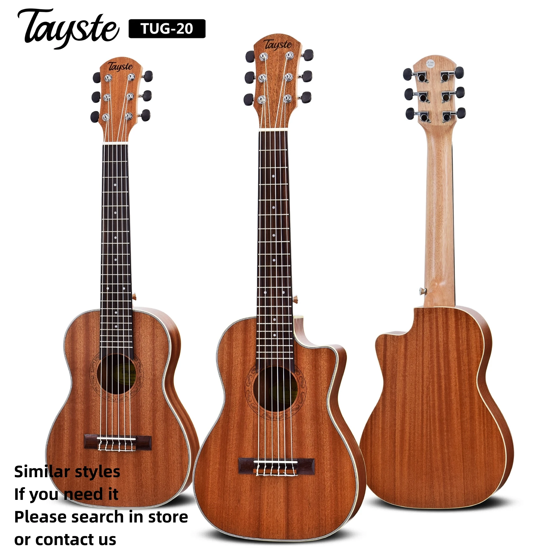 Description Picture 3 of itemGuitalele Guilele 30 Inches Spruce Cutaway Mini Guitarlele Baritone Acoustic Guitars 6 Strings Ukulele Travel Guitar