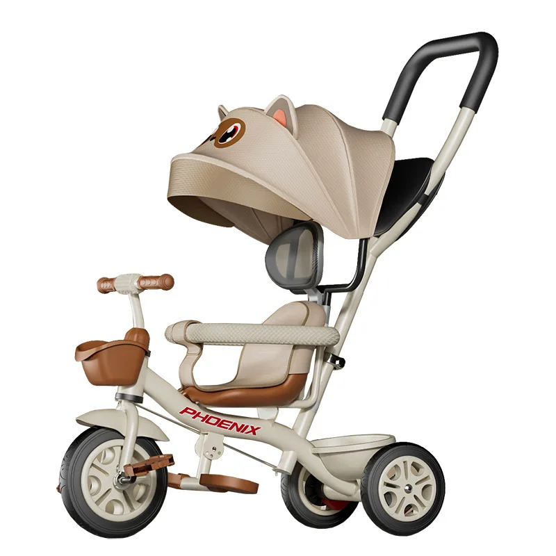 Children's Pedal Tricycle Can Push and Ride A Bicycle 1-6 Children with Training Wheels Trolley
