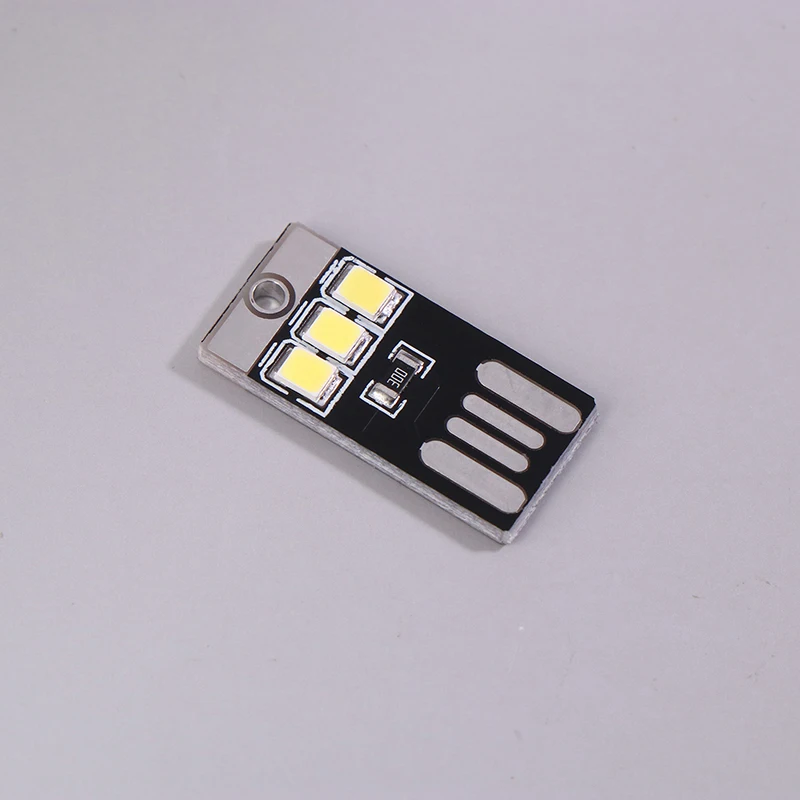 1PC Camping Night Hiking Tent Lamp Light Outdoor Portable Energy Saving Flashlight Mini Ultra-thin Mobile USB LED Keychain Night