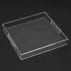Jewelry Storage Tray with Handle Clear Acrylic Cosmetic Tray Earrings Necklaces Display Tray Collectible Toiletry Jewelry Plate 1
