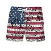 Retro 3D Flag Graphic Shorts Mens Swimming Trunks Summer Hawaii Casual Surfing Board Short Pants Students Back To School Clothes 4