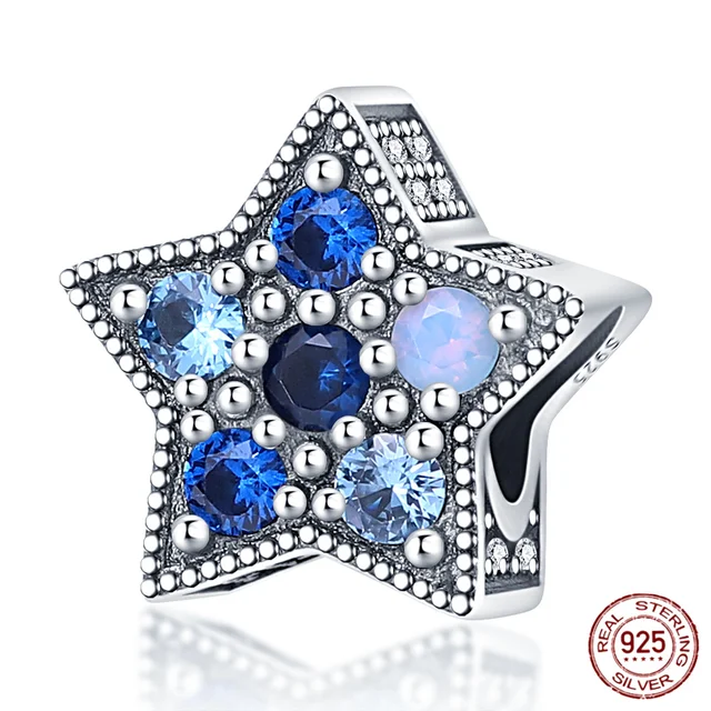 925 Sterling Silver Ocean Series Narwhal Charm Starfish Ocean Waves & Fish Beads Fit Pandora Bracelet DIY Pendant Woman Jewelry CMS1511-p