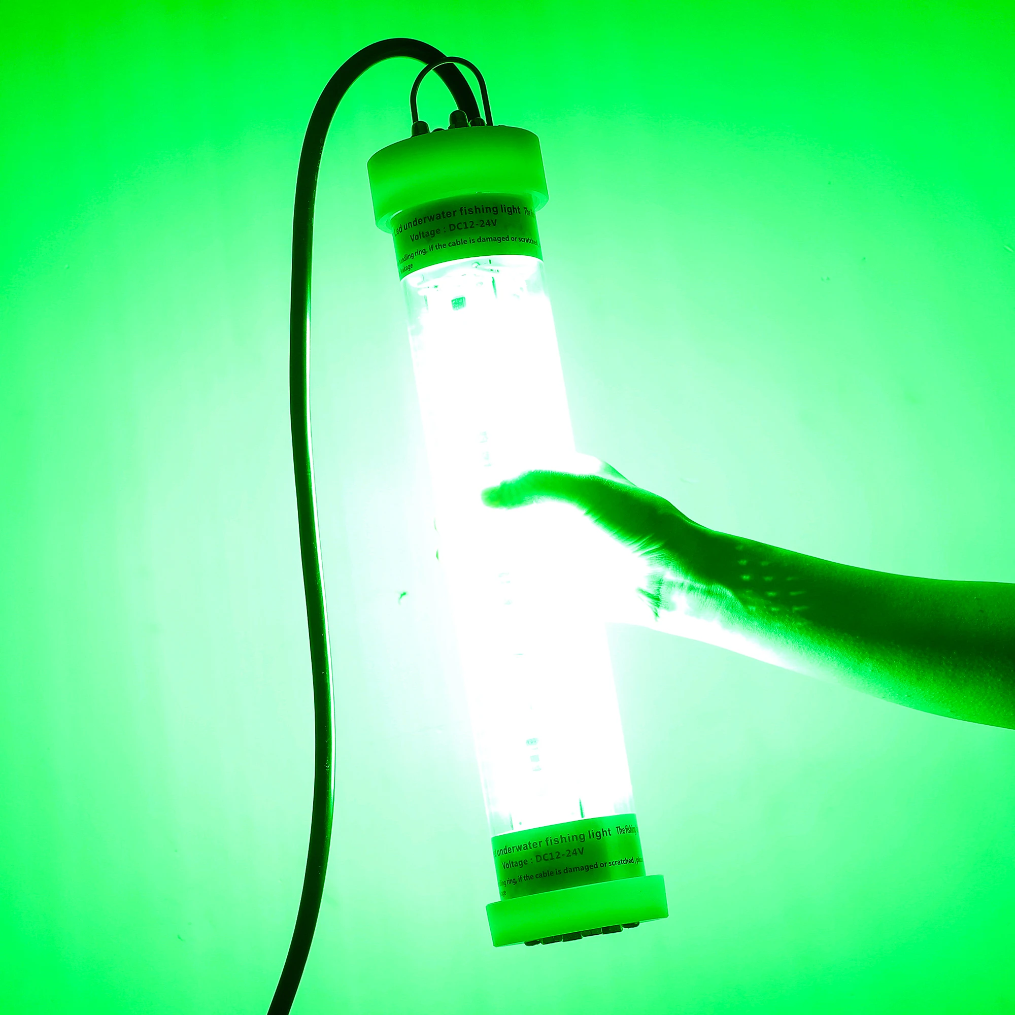Underwater Lights Green Blob Outdoors Underwater Fishing Light 15000 Lumen With Alligator Clips And Cigarette Lighter Adapter With 30ft Cord Underwater Dock Lights Fish Attracting