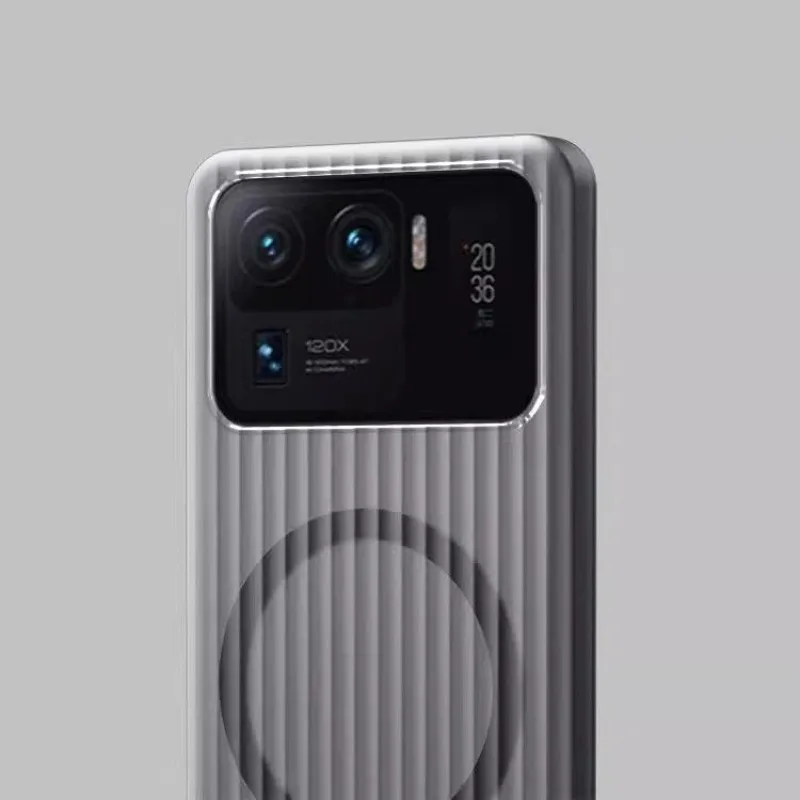 Magnetic Matte Transparent Corrugated Phone Case - Lightweight, Dustproof, Non-Slip Bumper