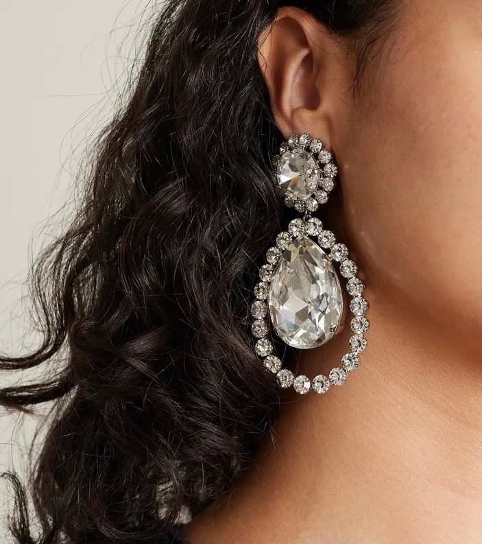 Earrings Fashion Temperament Light Luxury Oval New Ear Clip For Women Aretes De Mujer Pendientes Boucle D’Oreille Orecchini Clip