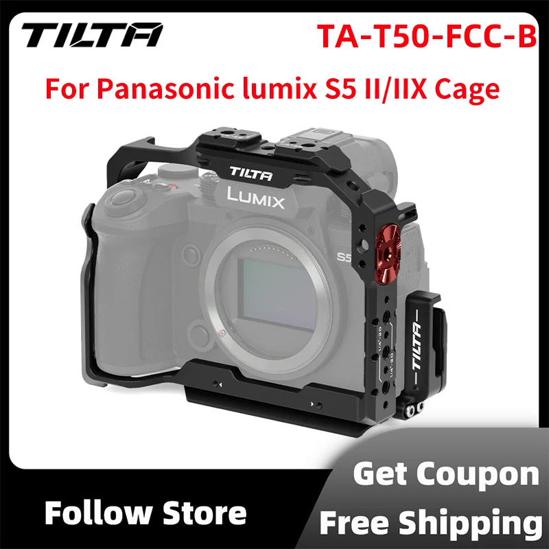 TILTA TA-T50-FCC-B TA-T50-FCC-TG Full Camera Cage for Panasonic lumix S5 II/IIX Lightweight Basic Kit