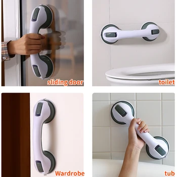 1PC Safety Helping Handle Anti Slip Support Toilet Bathroom Safe Grab Bar Vacuum Sucker Handrail Household Suction Cup Bath Rail