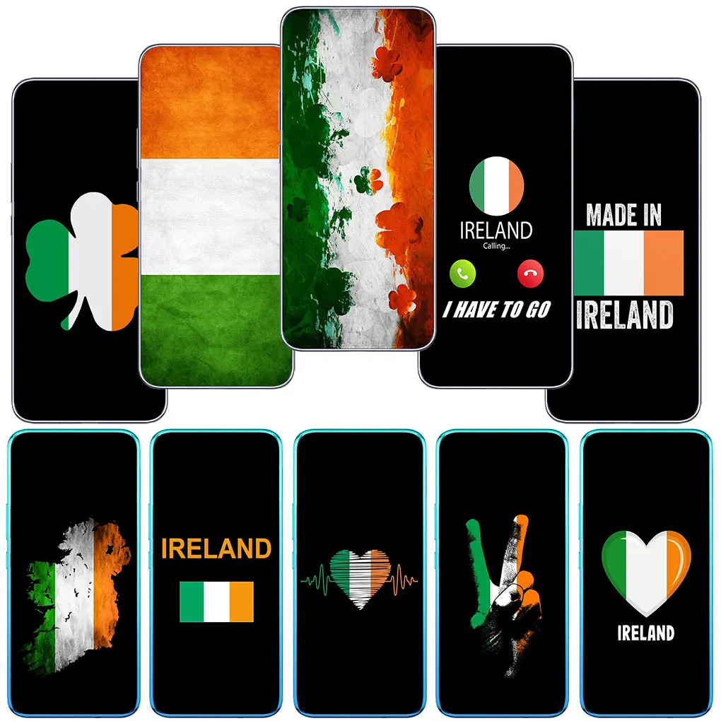 Irlanda Irish Flag Cover Custodia Per Telefono Per Motorola Moto Edge 40 Pro 30 Neo 20 One Fusion G200 E22 E40 E30 E22I Custodia Morbida