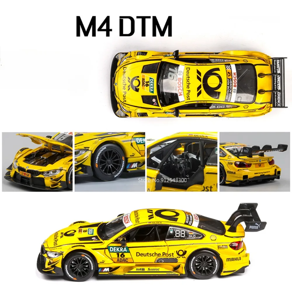 1/32 BMW M4 DTM Racing Toy Car Model Alloy Diecast with