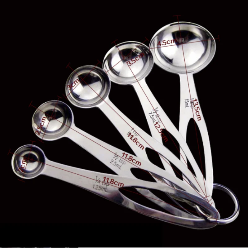 1/16 Teaspoon Measuring Spoon Bulk, 5Pcs Small Stainless Steel 1/16 tsp  Measuring Spoon, Mini 1/16 Metal Teaspoon Scoop Tablespoon for Dry or Liquid