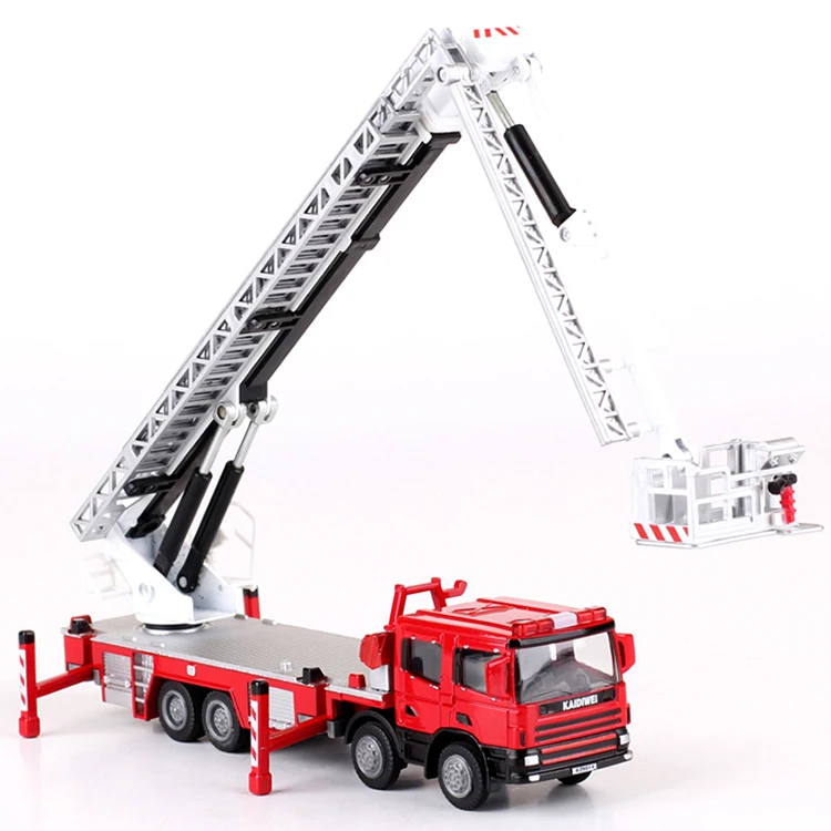 

1:50 Mini Engineering Alloy Turcks Diecast Fire Ladder Rescue Model Toy Vehicle Simulation Collection Gifts Toys for children
