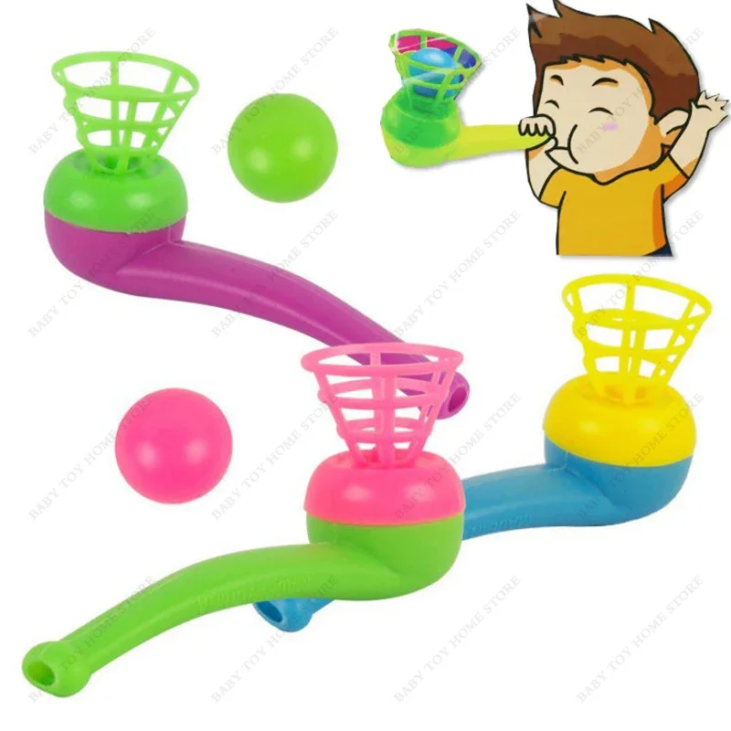 

Floating Blow Pipe Balls Game Toys Blowing Whistles Classic Stress Reliever Balance for Boys Girls