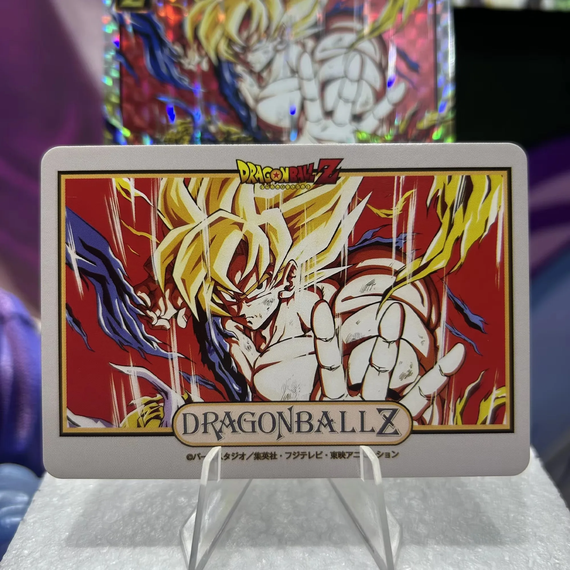55Pcs/set Dragon Ball Z Super Saiyan Goku Gohan Vegeta Trunks Frieza Fighting Flash Card Classic Anime Collection Cards Gift Toy