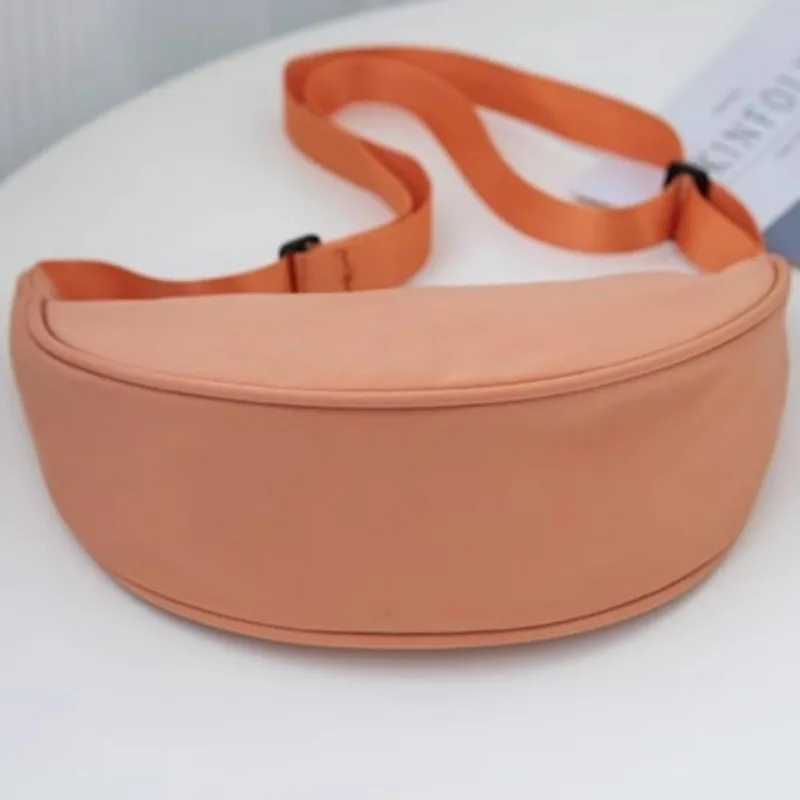 Dumpling Shape Crossbody Bag Women Simple Solid Color Handbag Girls Outdoors Travel Lightweight Portable Nylon Shoulder Bags