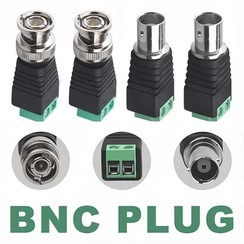 5/20/100PCS BNC Male and Female Plug Screw Terminal Connector To Cat5e Adapter Connectors and Solderless Video Balun Connector 1
