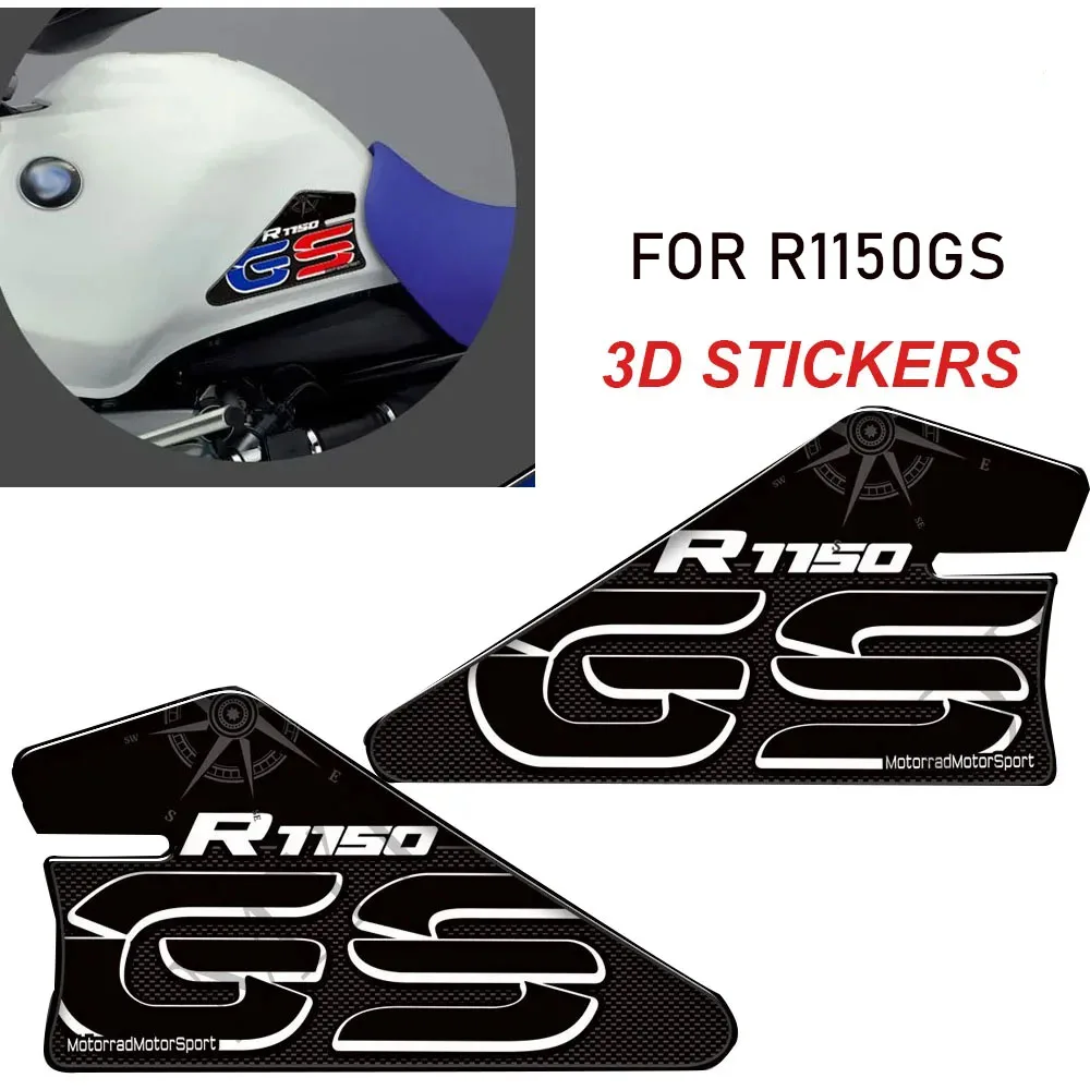 

Motorcycle Tank Knee Pad Grips Stickers Decals Protector Gas Fuel Oil Kit ADV Adventure For BMW R1150GS R 1150 GS R1150 GSA