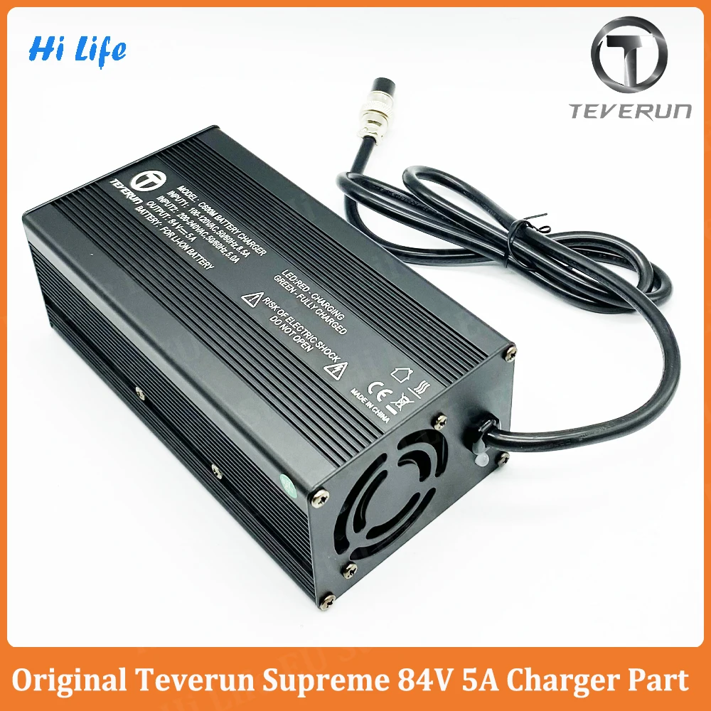 Originale Teverun Fightersupreme 84V 5A Caricabatterie Teverun Fighter Supreme Charger Per Teverun Fighter Supreme Scooter