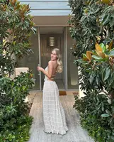 Fashion Halter Neck Long Skirt Suit 3