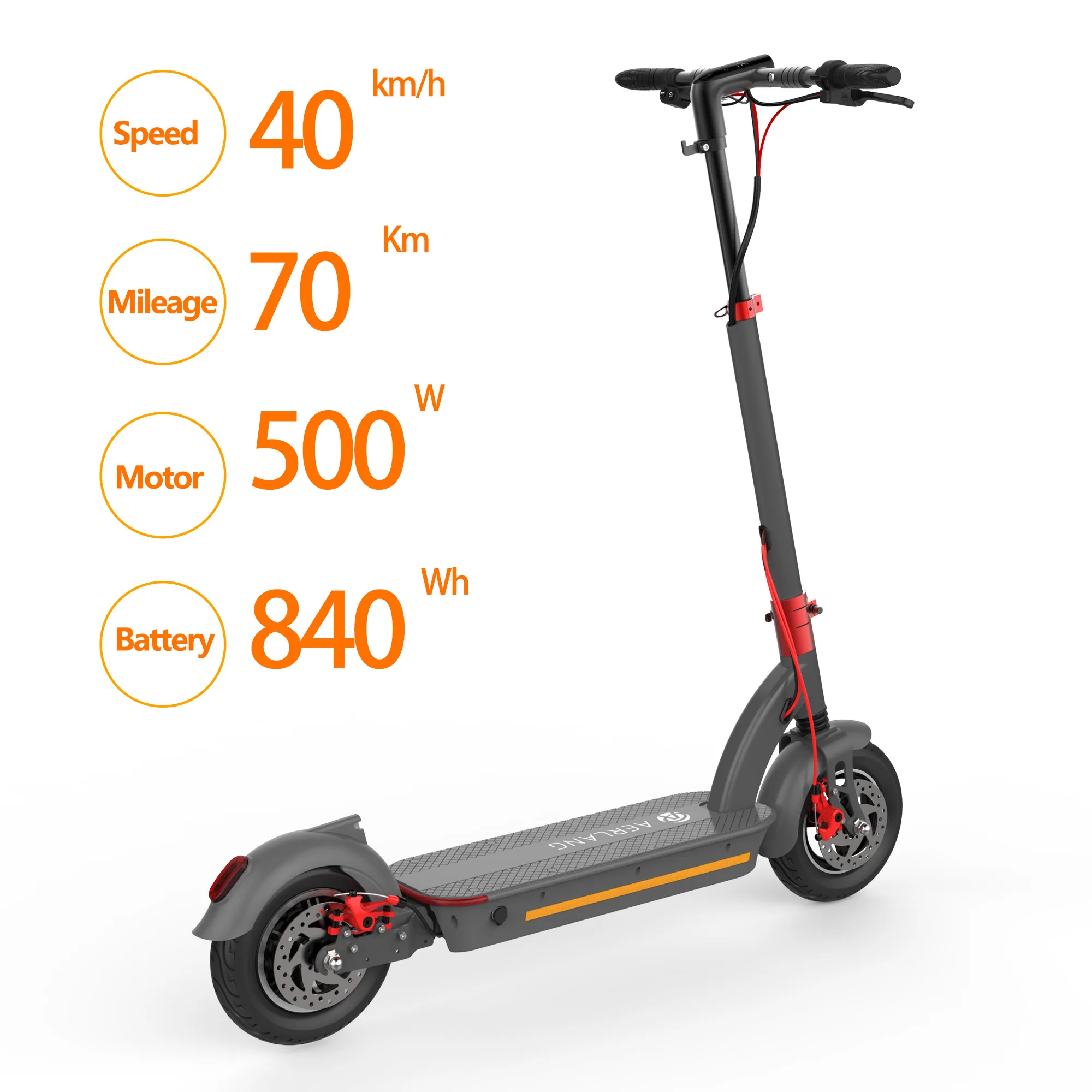 

Aerlang H6 electric scooter 500W 48V18.2Ah 70Km range shipping from EU warehouse about 1 week to all Europe countries