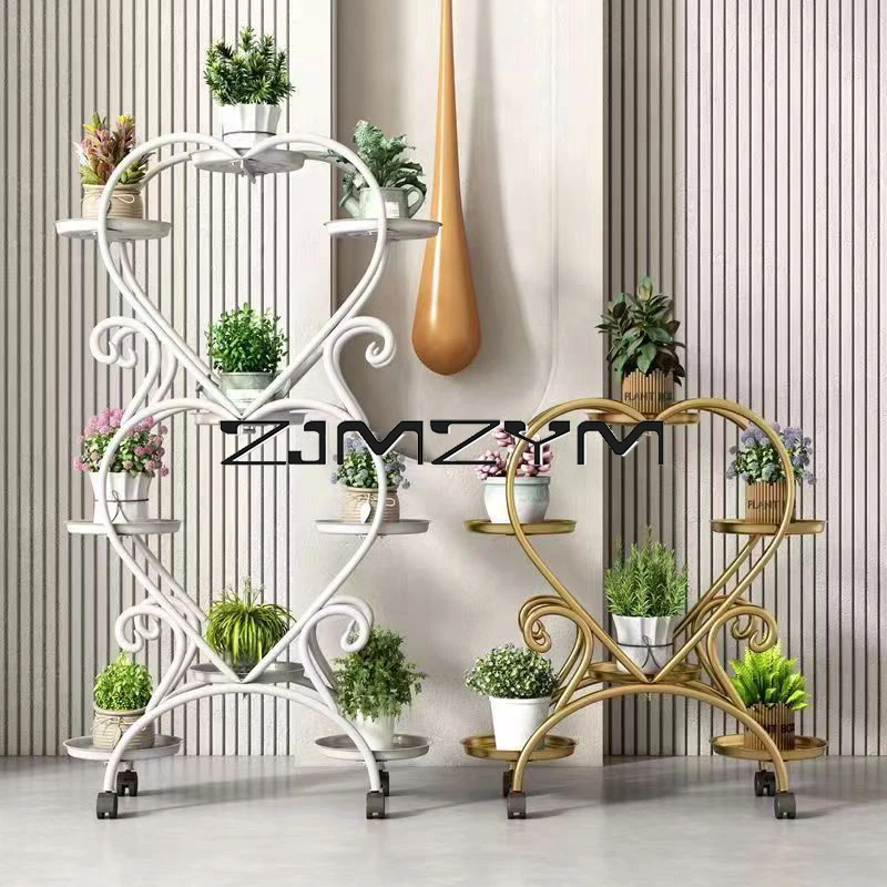 5/6/9 Potted Flower Metal Shelves Plant Rack Plant Pot Stand Decoration Indoor Outdoor Garden