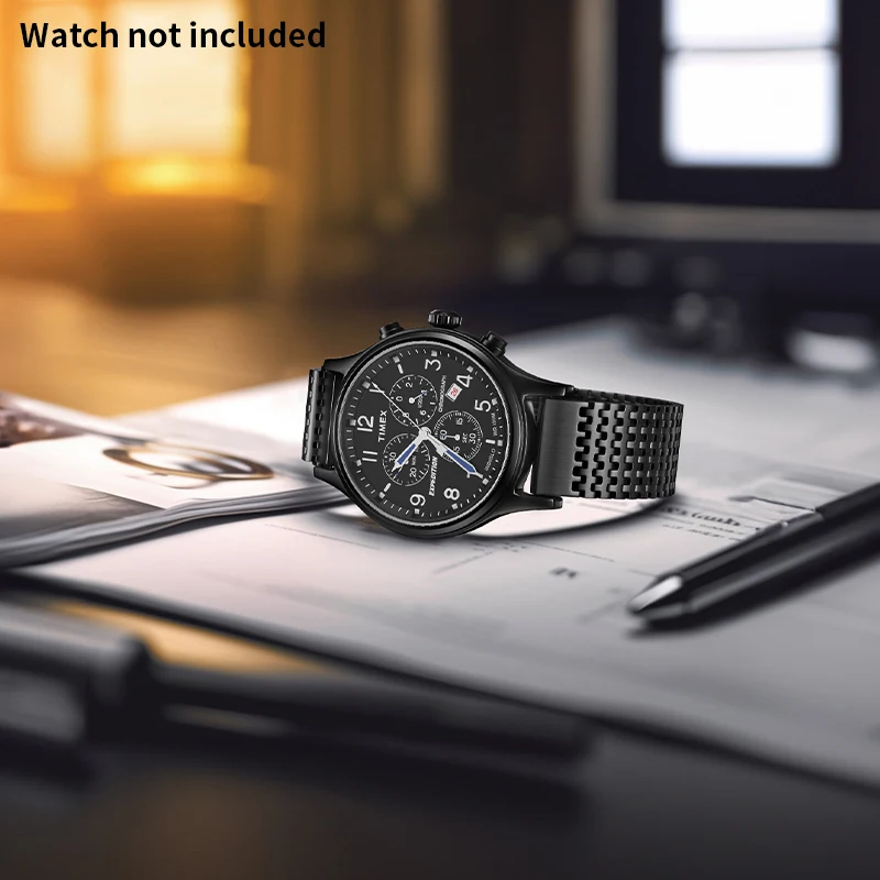 Fullmosa 18mm 20mm 22mm Stainless Steel Watch Band Loop Magnetic Clasp Watch Strap for Garmin/Huawei GT/Samsung Galaxy Watch