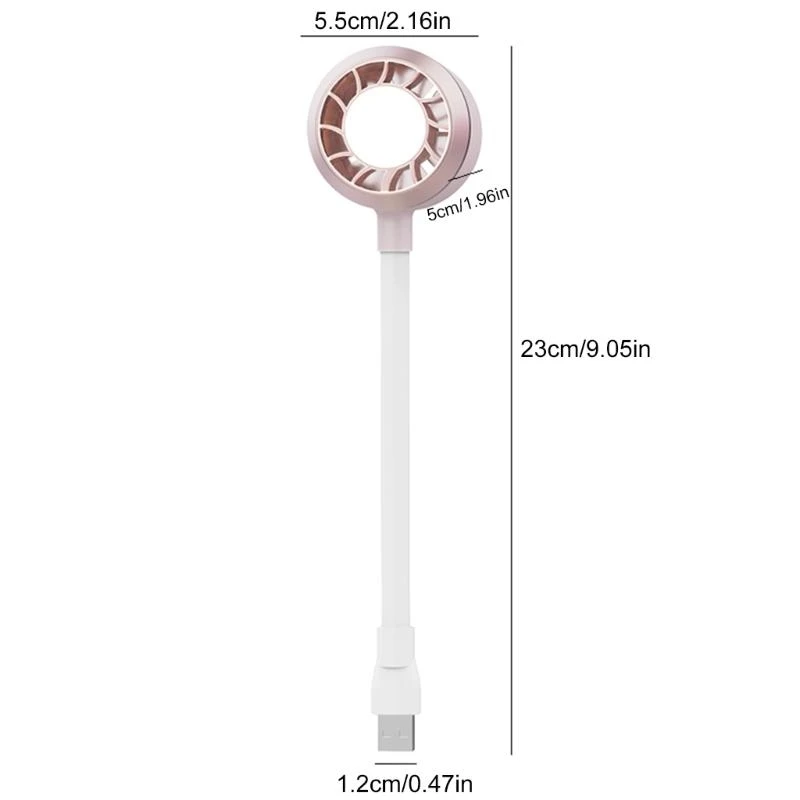 LED 조명 4 기어 풍속 및 조절 가능한 각도가있는 작은 USB 팬