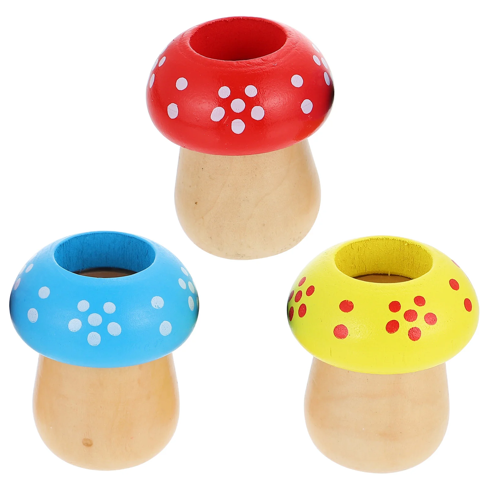 3 Pcs Kids Toys Mushroom Shape Kaleidoscope Baby Color Cognition Educational Grasping Intellectual Development Vision Hand Eye