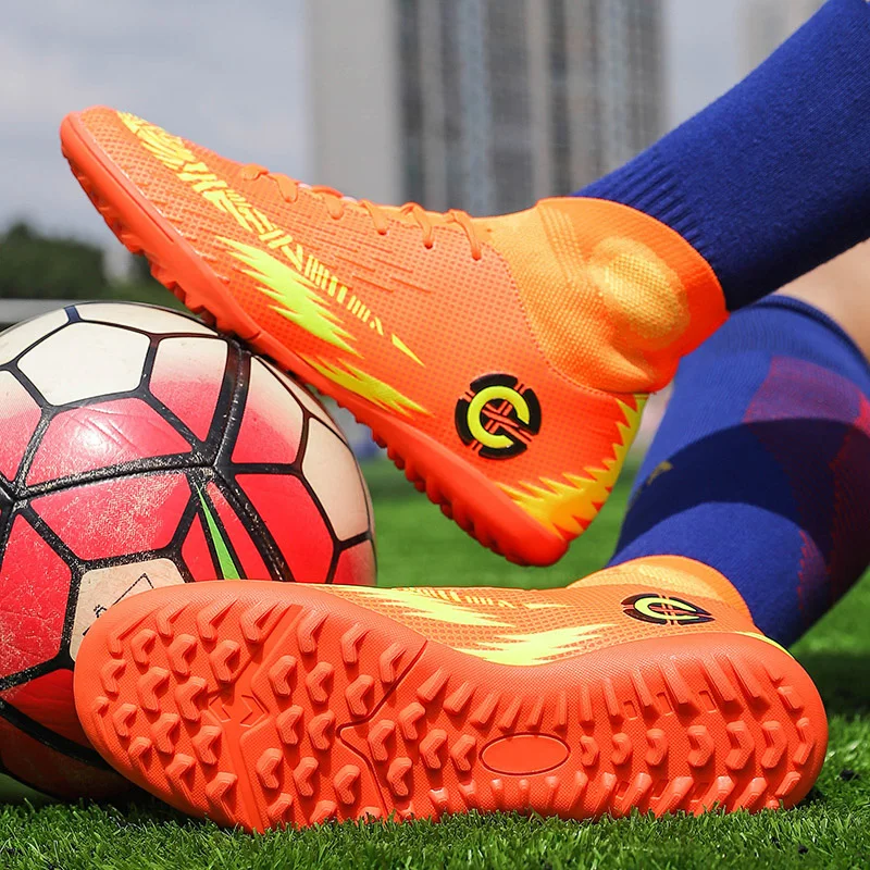

Brand Fashion Breathable Sock Soccer Boots Men Couples TF Football Trainers Men Outdoor Futsal Sneakers Big Size 46 botas futbol